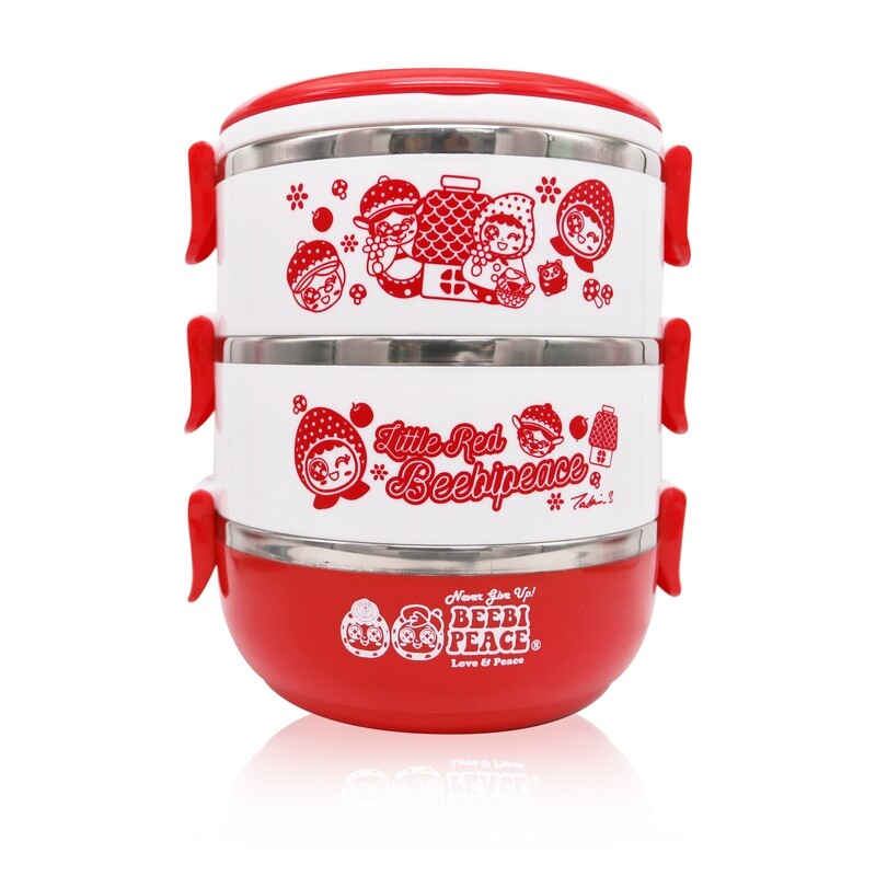 QQ Tumbler 3 layers lunch box - Red