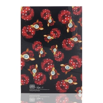Rose Tumbler A4 File Folder - Deer