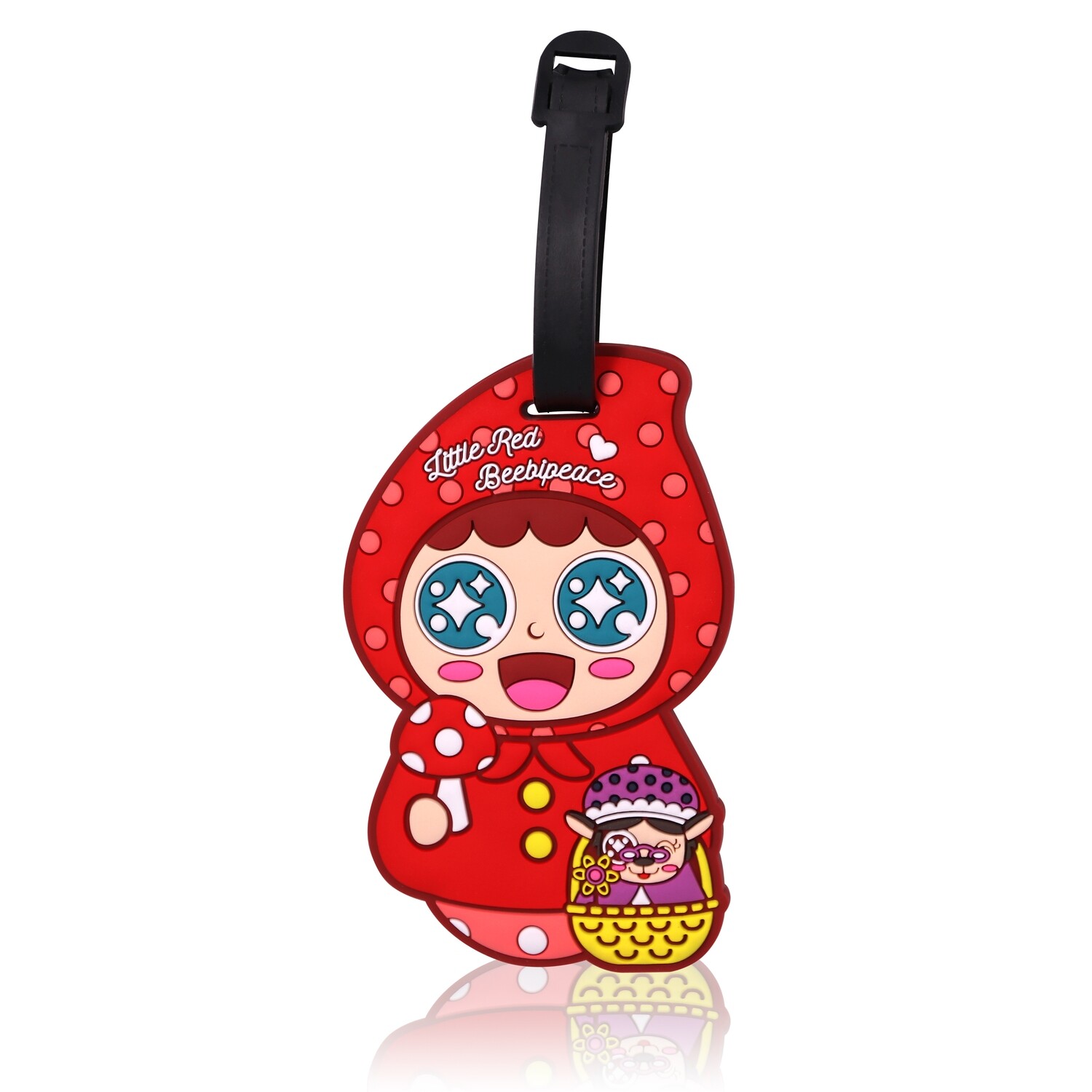 QQ Tumbler Luggage Tag - Red Hat
