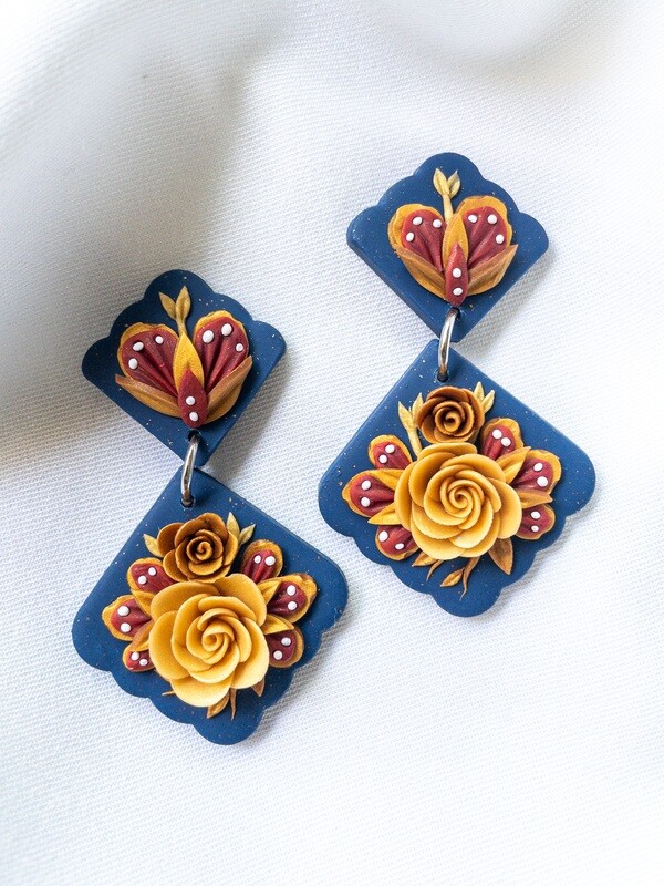 Blue Batik Dangle