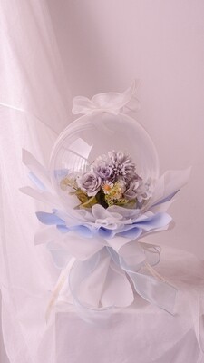 Faux Blue & Grey Balloon Bouquet