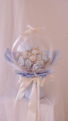 Faux Blue Balloon Bouquet