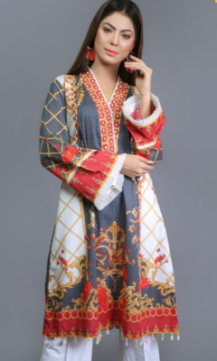 Artistic Printed Frock Style shirt