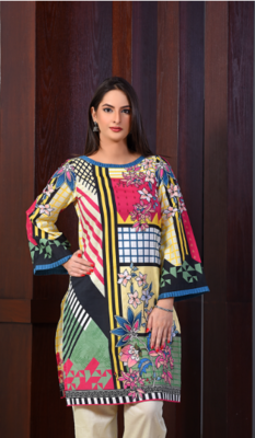 MULTI FLORAL DIGITAL PRINTED KURTI