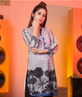 SMOKY DIGITAL PRINTED KURTI