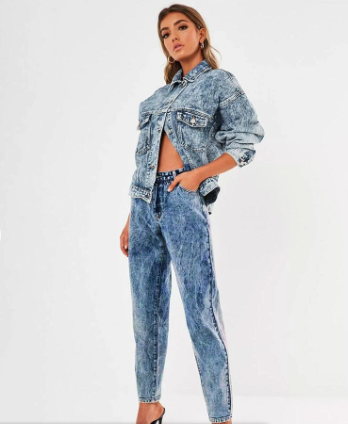 Women's Meredith Straight Fit Acid Wash Denim