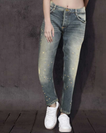 Women's Moeraki Straight Fit Ribbed Denim