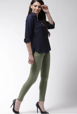 Women's Malagay Slim Fit Cut Off Denim