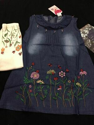 Soft denim baby dress