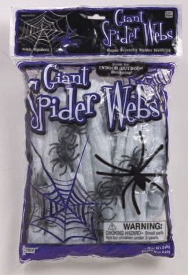 Spider Web - 12 Spiders - White