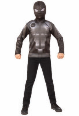 Spider-Man: Far From Home Spider-Man Stealth Black/Gray Suit Costume Top - Kids