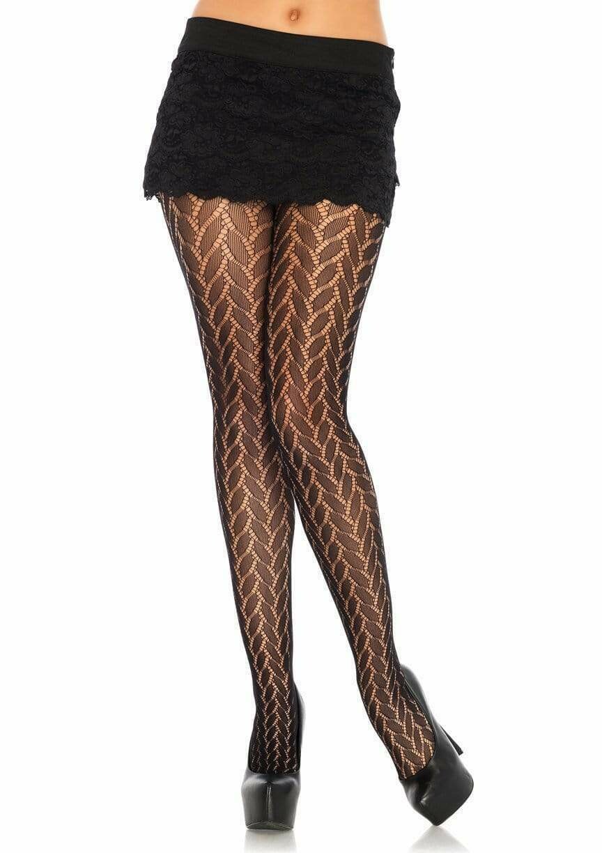 Plaited Lace Tights