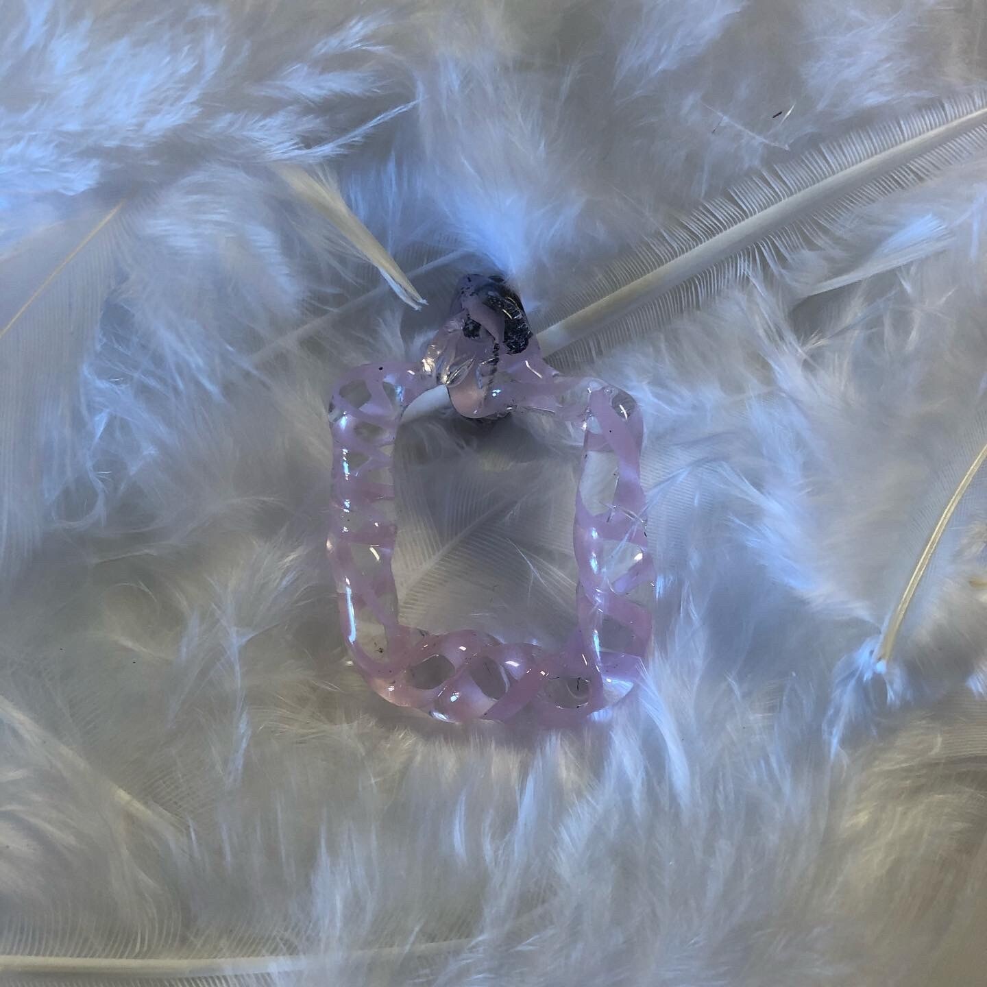 Pink square pendant