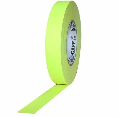 PRO-GAFF SPIKE-TAPE-YELLOW. 1&quot; 50 Yards