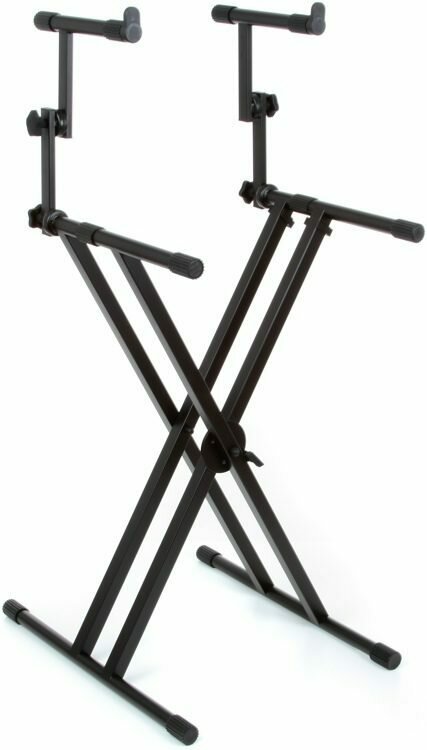 Gator Cases Frameworks Deluxe 2-Tier X-Style Keyboard Stand (Black) #GAGFWKEY5100 MFR #GFW-KEY-5100X