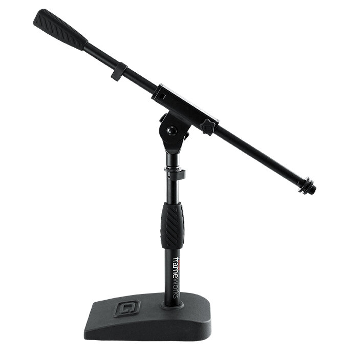 Gator Cases Frameworks Kick Drum / Amplifier Compact Mic Stand with Single-Section Boom #GAGFWMIC0821 MFR #GFW-MIC-0821