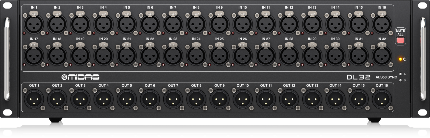 Midas DL32 32-Input / 16-Output Stage Box with 32 Midas Mic Preamps
#MIDL32 MFR #DL32