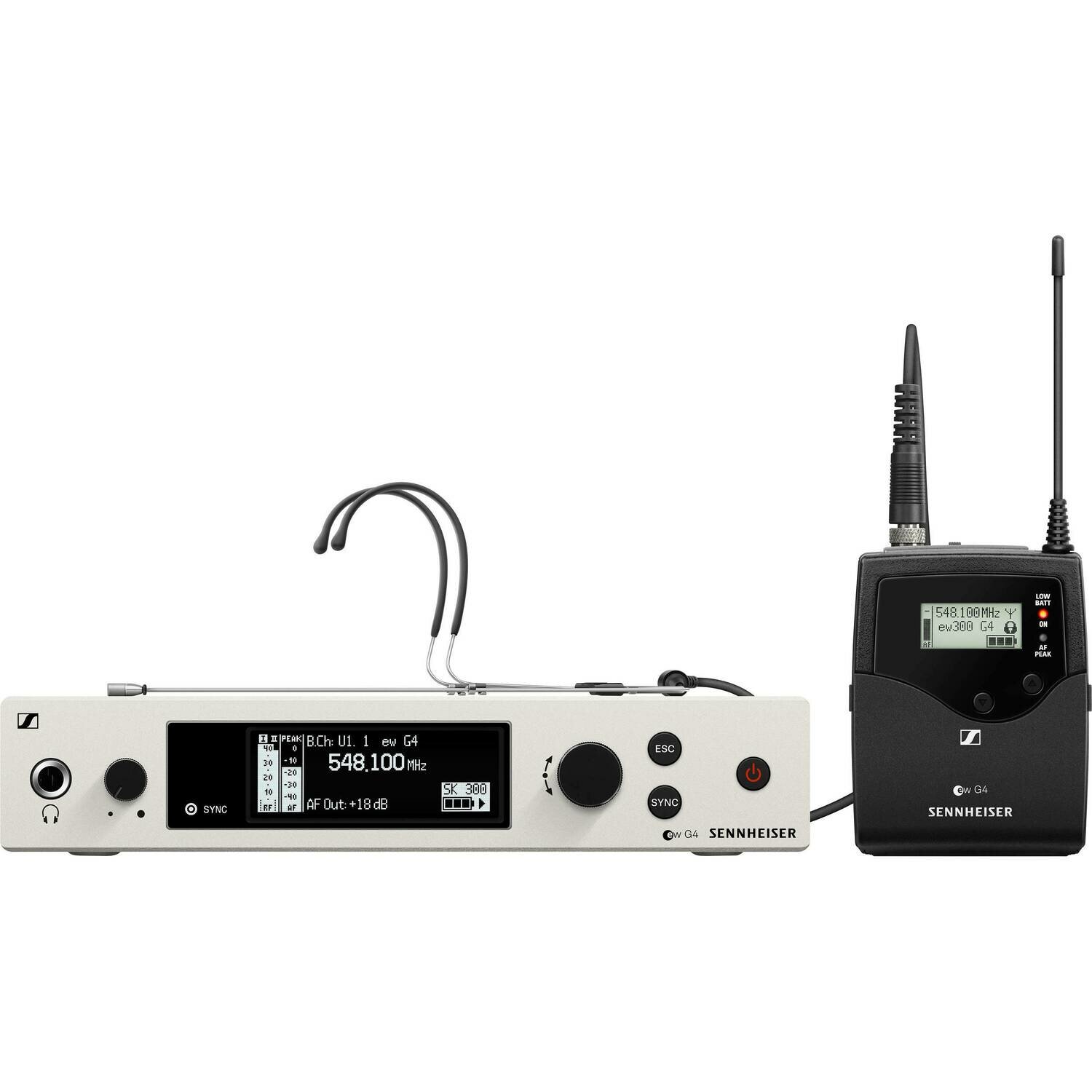 Sennheiser EW 300 G4-HEADMIC1-RC Wireless Omni Headset Microphone System (GW1: 558 to 608 MHz)
#SEEW300G4MW1 MFR #EW 300 G4-HEADMIC1-RC-GW1