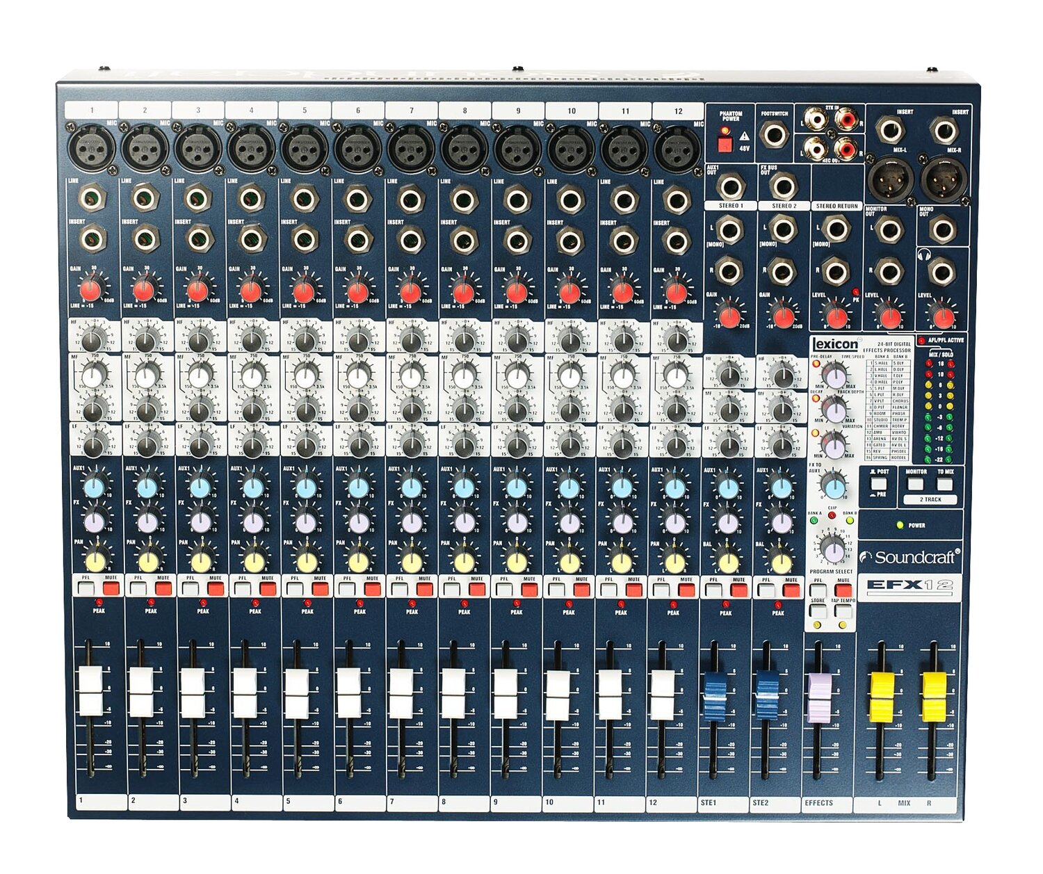 Soundcraft EFX 12-Channel Mixer with Built In Lexicon
#SOEFX12KUS MFR #E535.100000US