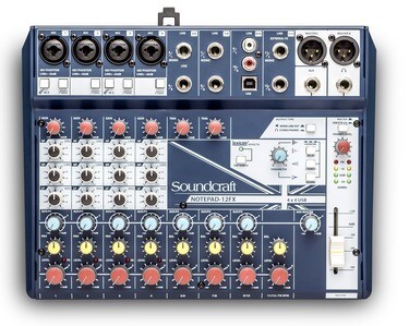 Soundcraft Notepad-12FX Small-Format Analog Mixing Console with USB I/O and Lexicon Effects
#SO12CDTMUSBE MFR #NOTEPAD-12FX