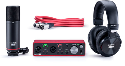 Focusrite Scarlett 2i2 Studio 2x2 USB Audio Interface with Microphone and Headphones (3rd Generation)