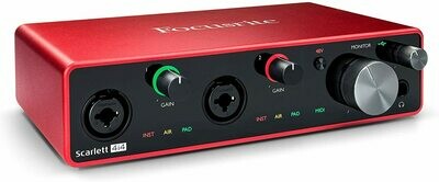 Focusrite Scarlett 4i4 4x4 USB Audio/MIDI Interface (3rd Generation)