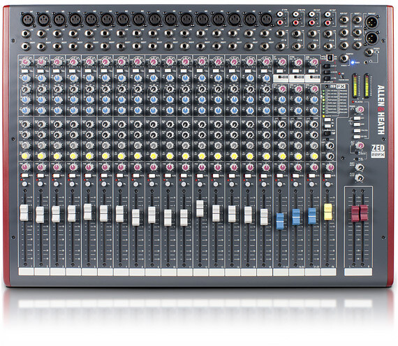 Allen & Heath ZED-22FX 22-Channel Analog Mixer with USB and Built-In Effects
#ALZED22FX MFR #AH-ZED22FX