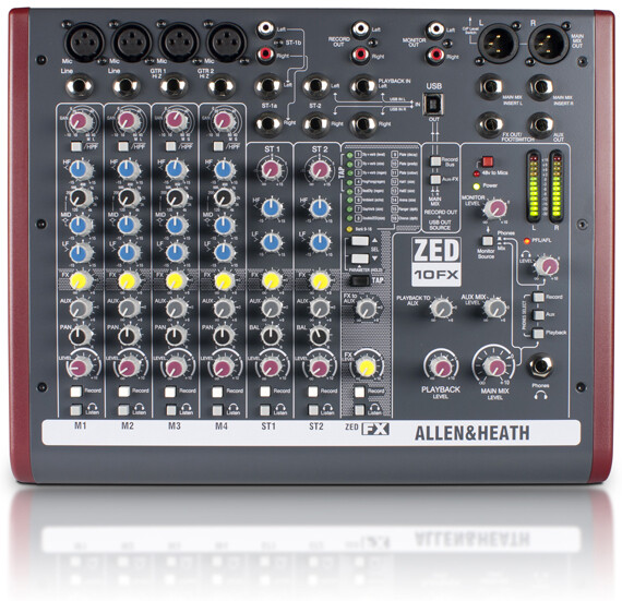 Allen &amp; Heath ZED-10FX Multipurpose Mini Mixer with Effects
#ALZED10FX MFR #AH-ZED10FX