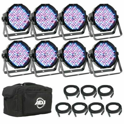 American DJ Mega Flat Pak 8 Plus - 8x Mega Par Profile Plus LED Pars, 7x DMX Cable, & Bag
#AMMEGFLTPK8P MFR #MEGA FLAT PAK 8 PLUS