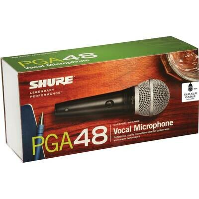 Shure PGA48 Dynamic Vocal Microphone (XLR Cable)
#SHPGA48XLR MFR #PGA48-XLR