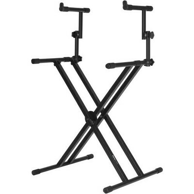 Gator Cases Frameworks Deluxe 2-Tier X-Style Keyboard Stand (Black) #GAGFWKEY5100 MFR #GFW-KEY-5100X