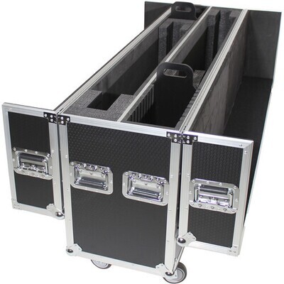 ProX XS-LCD5570WX2 Flight Case with Casters for Two 55 to 70" Flat-Screen TVs (Black/Silver)
 #PRLCD5570WX2  MFR #XS-LCD5570WX2