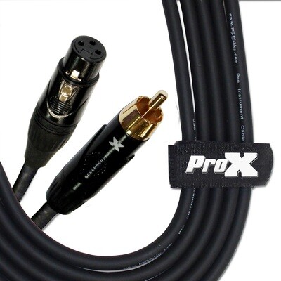 10 Ft. Unbalanced RCA to XLR3-F High Performance Audio Cable ProX ProX XC-RXF10