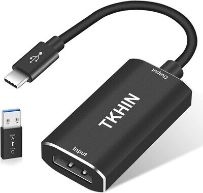 TKHIN Capture Card, Audio Video Capture Card HDMI Game Capture to USB 1080p 60fps