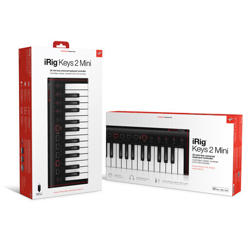 IK Multimedia iRig Keys 2 Mini 25-Mini-Key USB MIDI Keyboard Controller #IKIPIRGK2MIN MFR #IP-IRIG-KEYS2MINI-IN