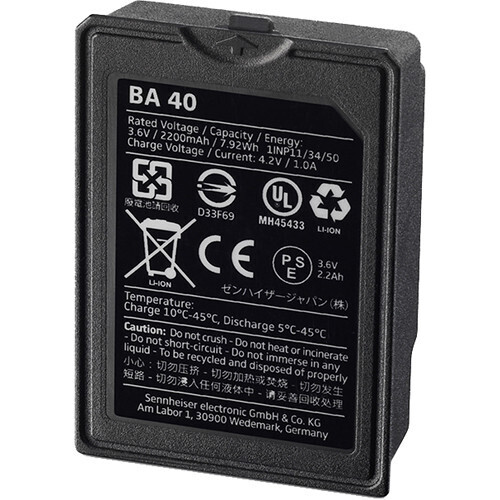 Sennheiser Rechargeable Battery for SL 133-S DW and SL 153-S DW Tablestand
#SEBA40 MFR #BA 40