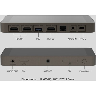 YoloLiv YoloBox Portable All-in-One Multi-Camera Live Streaming Encoder, Switcher, Monitor, and Recorder