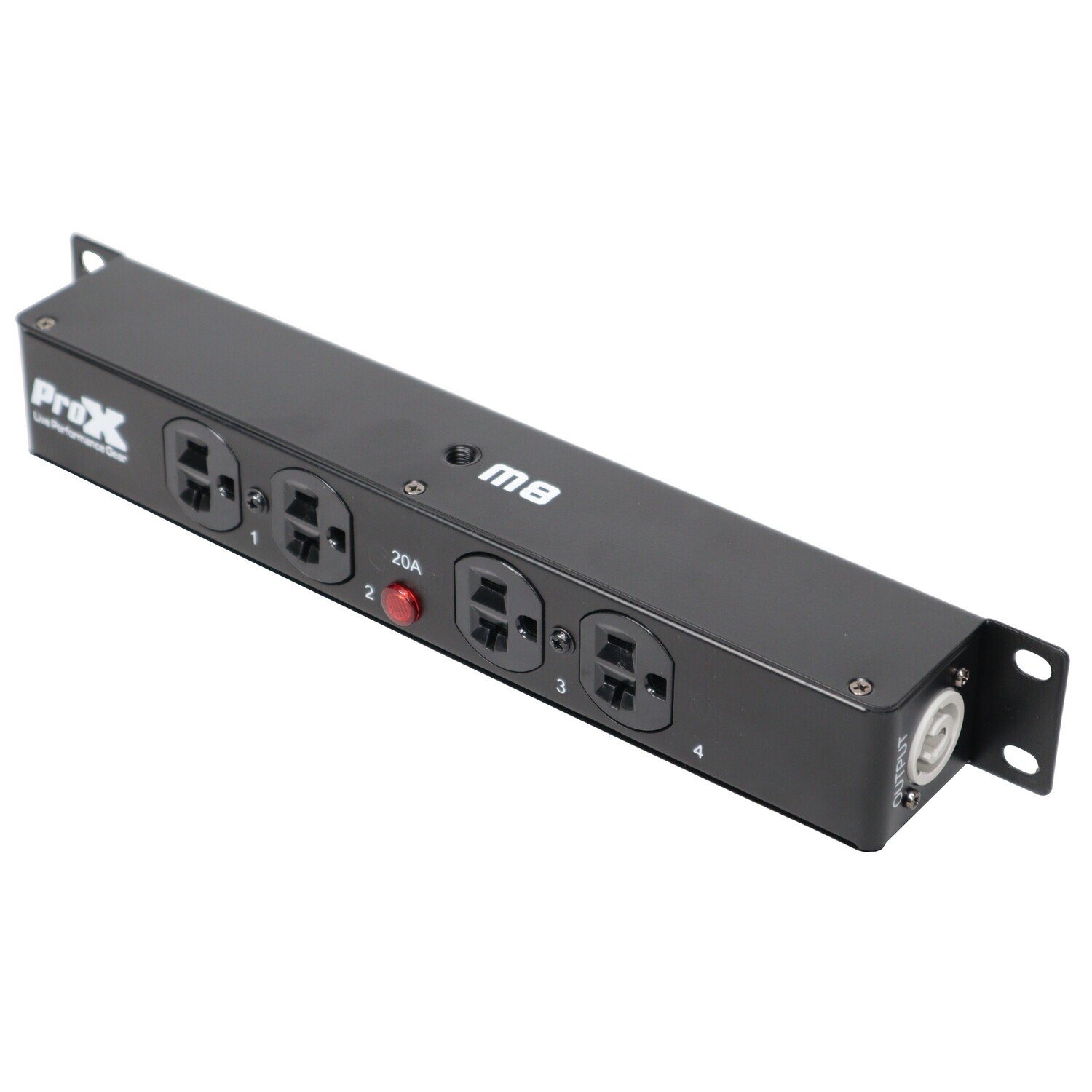 X-PWE X4 BOX 4 WAY AC Outlet Box Edison Splitter powerCON Compatible IN/OUT 20A