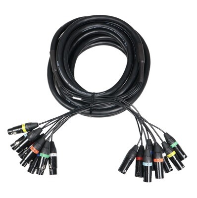 ProX XC-8XLR25. 25' Ft. High Performance 8-Channel XLR-F to XLR-M Balanced Snake Audio Cable