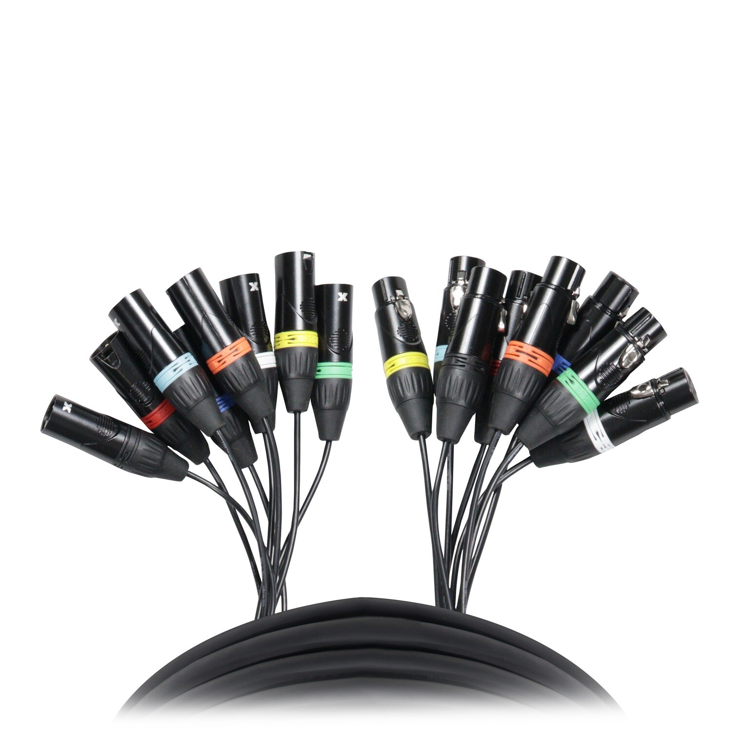 ProX XC-8XLR25. 25&#39; Ft. High Performance 8-Channel XLR-F to XLR-M Balanced Snake Audio Cable