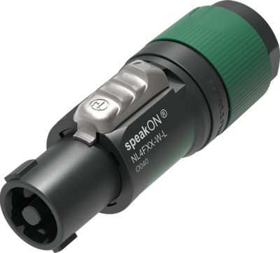 Neutrik NL4FXX-W-L 4-Pole Female speakON Connector (Green) #NENL4FXXWL #NL4FXX-W-L