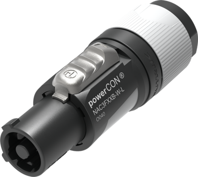 Neutrik NAC3FXXB-W-L powerCON Lockable Power Connector (Gray) #NENAC3FXXBWL  #NAC3FXXB-W-L