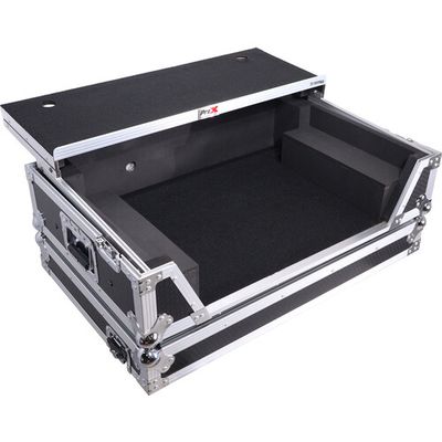 ProX Flight-Style Road Case with Laptop Shelf for DDJ-FLX10 and DDJ-GRV6 Controllers (Black / Silver) #PRXSFL102WLT #XS-FLX102U WLT