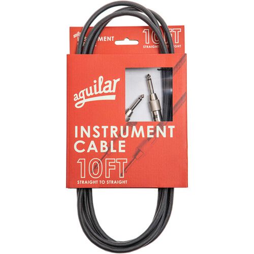 Aguilar AGINST10SS 10&#39; Instrument Cable, Straight to Straight Connector