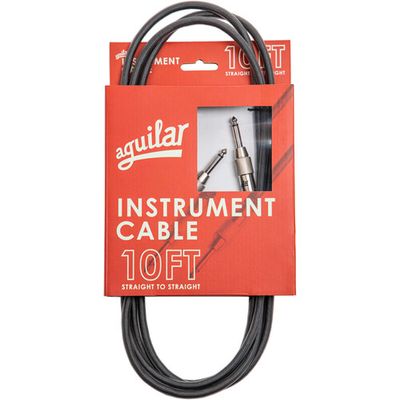 Aguilar AGINST10SS 10&#39; Instrument Cable, Straight to Straight Connector