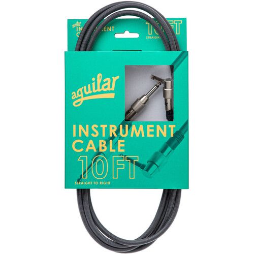 Aguilar AGINST10RS 10&#39; Instrument Cable, Right Angle to Straight Connector