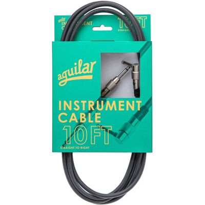 Aguilar AGINST10RS 10&#39; Instrument Cable, Right Angle to Straight Connector