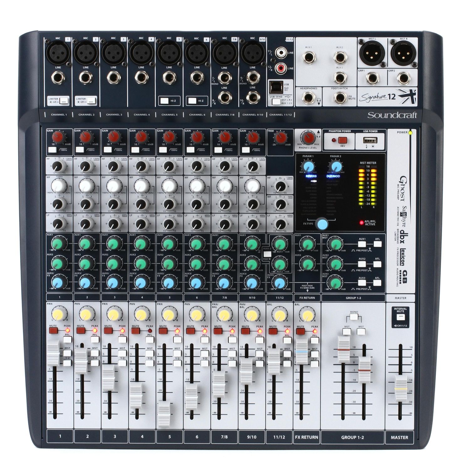 Soundcraft Signature 12 12-Input Mixer with Effects #SOS12ME #5049555