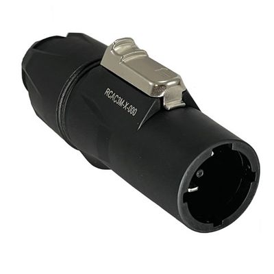 REAN RCAC3M-X-000-1 IP65 Lockable Male powerCON Connector, Power In
