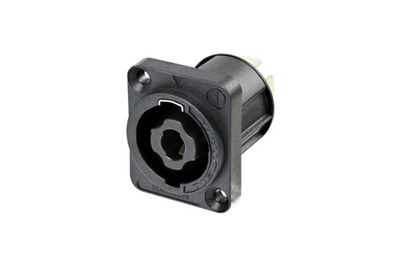 Neutrik NL4MPXX speakON XX series 4-Pole Receptacle, Rectangular Flange #NL4MPXX